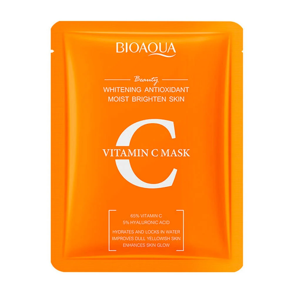 1pza mascarilla bioaqua con vitamina C antioxidante e ideal para el blanqueamiento de la piel / bqy08114 / vitamin c mask