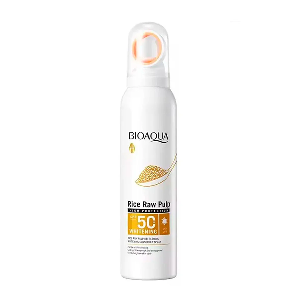 Bloqueador - protector solar bioaqua en spray con FPS 50 extracto de pulpa de arroz, 150ml / bqy13171