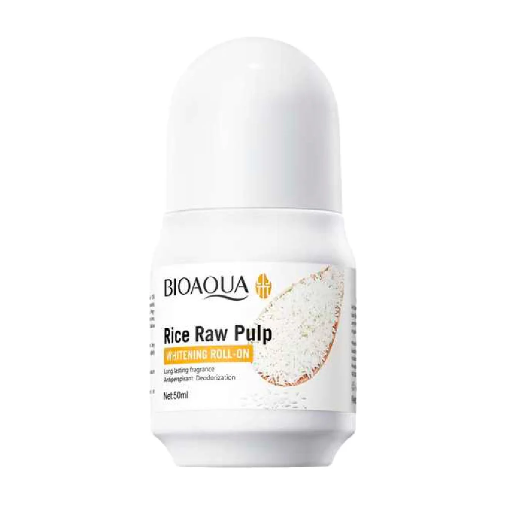 Desodorante roll-on aclarador bioaqua con extracto de pulpa de arroz, 50ml / c654 / bqy17994