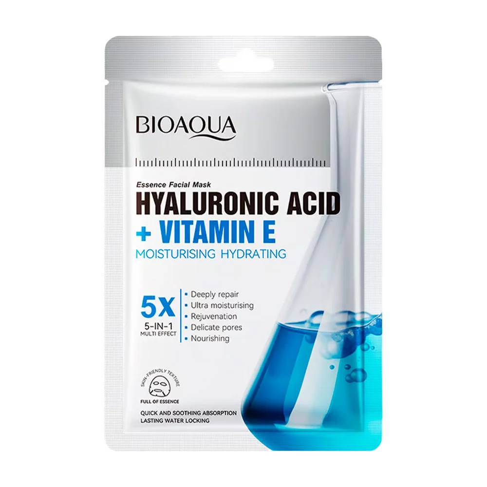 1pza Mascarilla facial hidratante con ácido hialurónico y vitamina e, 25ml / bioaqua