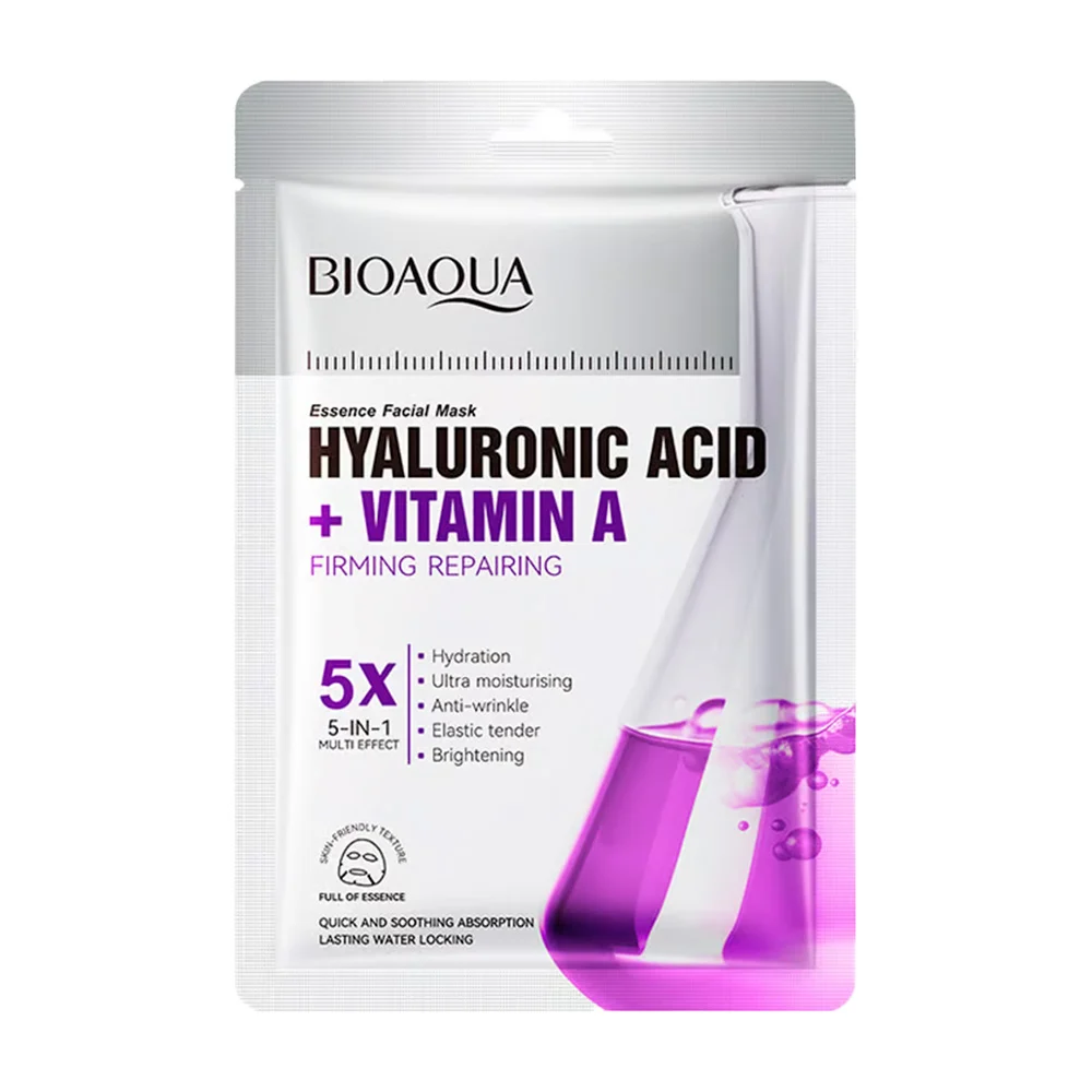1pza Mascarilla facial reparadora y reafirmante con ácido hialurónico y vitamina a, 25ml / bioaqua