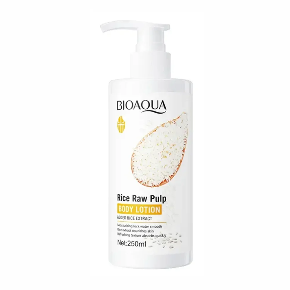 Loción corporal bioaqua con extracto de arroz para limpieza profunda 250ml / bqy49024