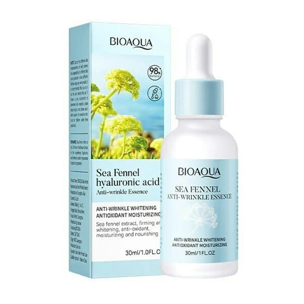 Suero facial bioaqua con ácido hialurónico de hinojo marino para arrugas y manchas 30ml / bqy56075