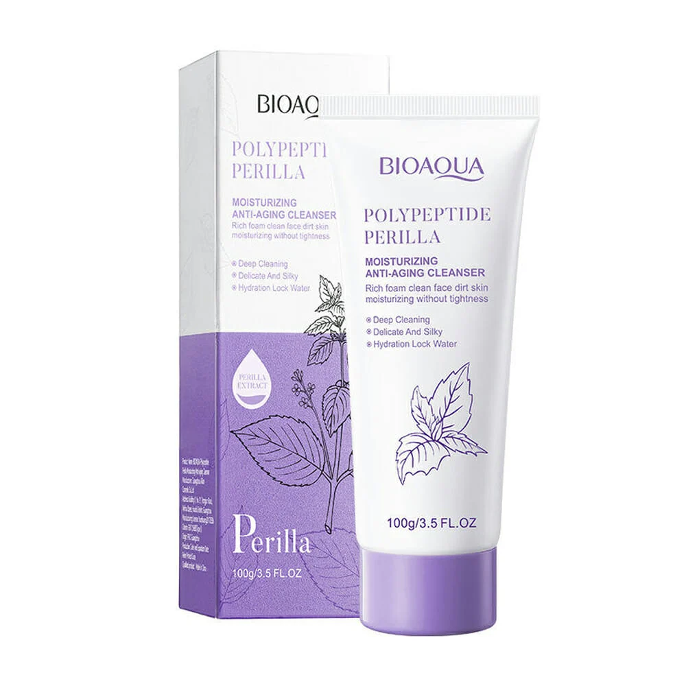 Limpiador hidratante bioaqua con polipéptidos y perilla, 100g / bqy53881