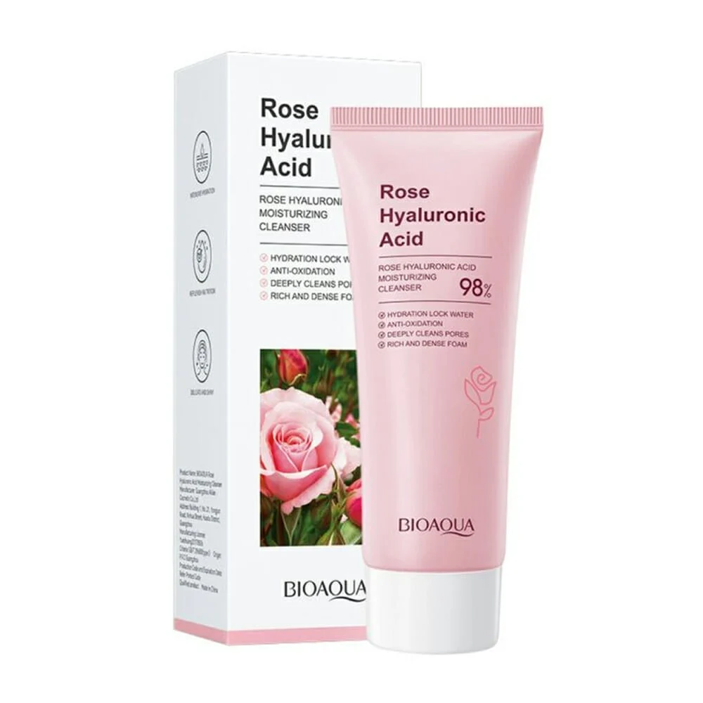 Limpiardor facial bioaqua con extracto de rosas y ácido hialurónico 100g / bqy15433 / c708