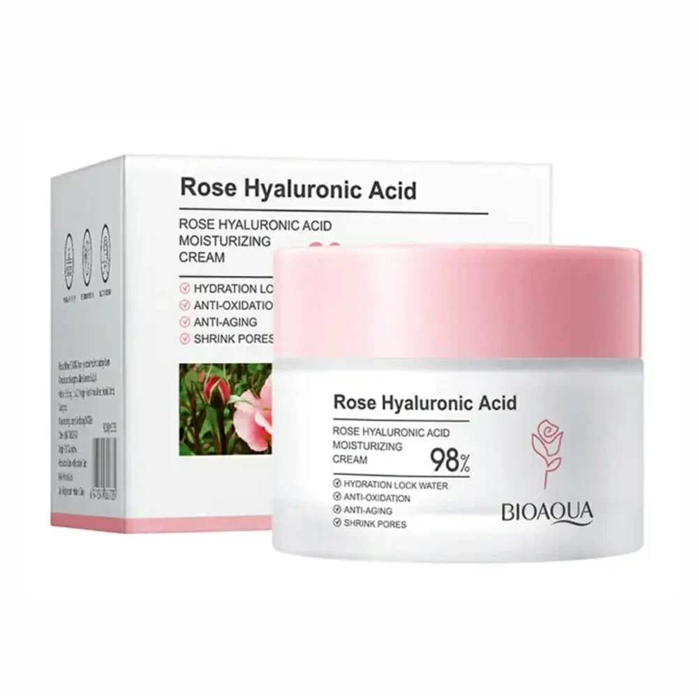 Crema facial bioaqua con extracto de rosas y ácido hialurónico 50g / bqy42613 / c709