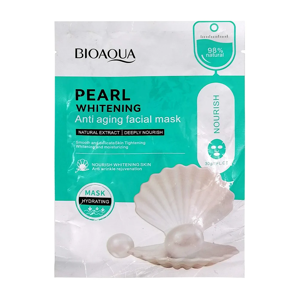 1pza Mascarilla facial antienvejecimiento con perlas blanqueadoras, 30g / bqy80830