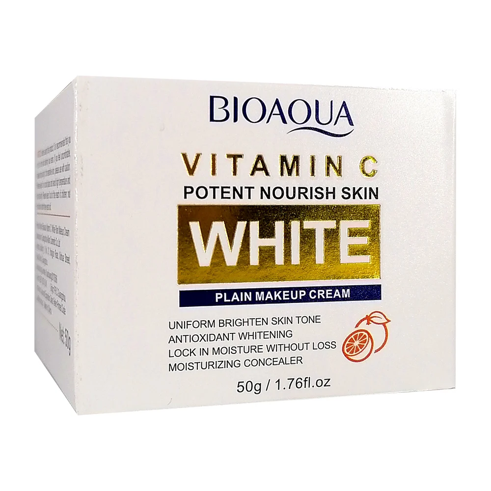 Crema de maquillaje simple con vitamina c para iluminar y blanquear la piel, variedad de usos / 50g / bqy38449 / c574
