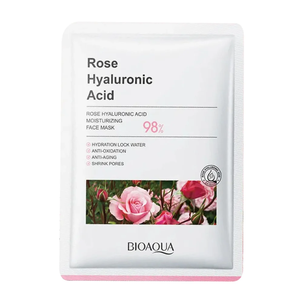 Mascarilla facial bioaqua con extracto de rosas y ácido hialurónico 25g / bqy91723