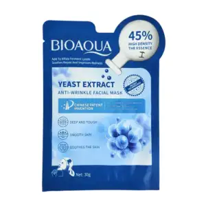 Mascarilla facial bioaqua antiarrugas con levadura bífida, 30g / bqy9…