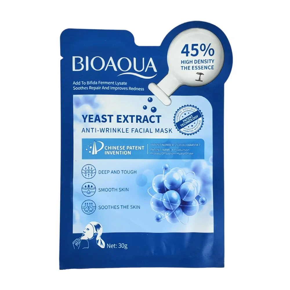 Mascarilla facial bioaqua antiarrugas con levadura bífida, 30g / bqy91747 / bqy12723