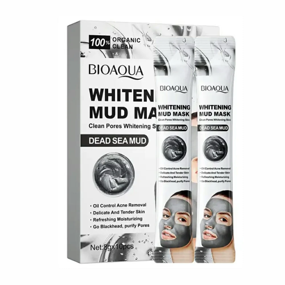 Paquete 10 mascarillas faciales de barro de mar muerto para controlar la grasa / bioaqua / z477
