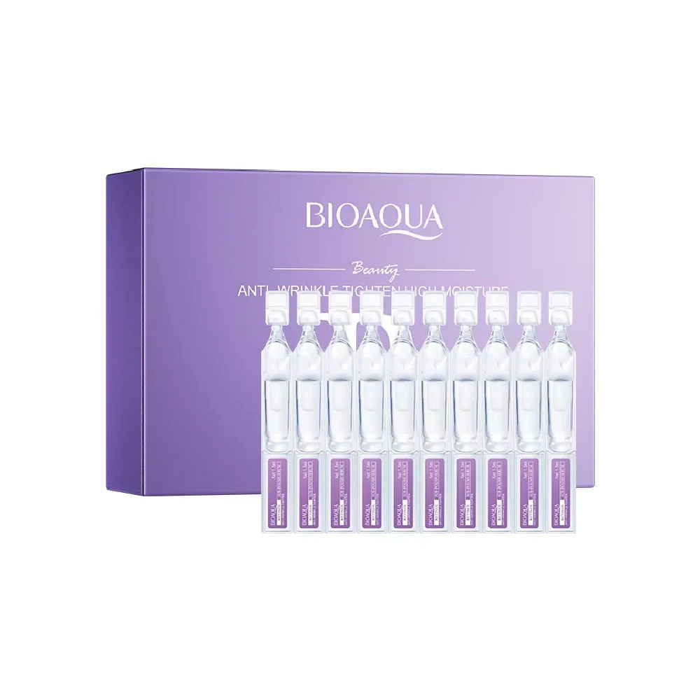 Caja con 30 ampolletas de suero facial bioaqua con retinol para antiarrugas, 1.5ml / c650