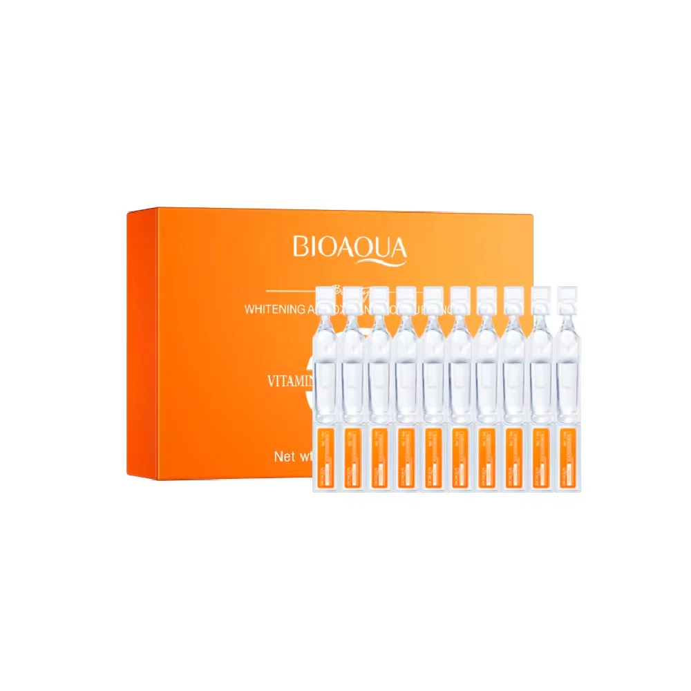 Caja con 30 ampolletas de suero facial bioaqua con vitamina c y extracto de naranja, 1.5ml / c649