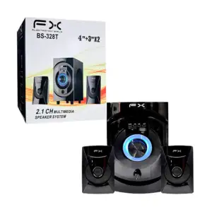 Teatro en casa de 3 bocinas fx con radio fm, puerto usb y ranura para…