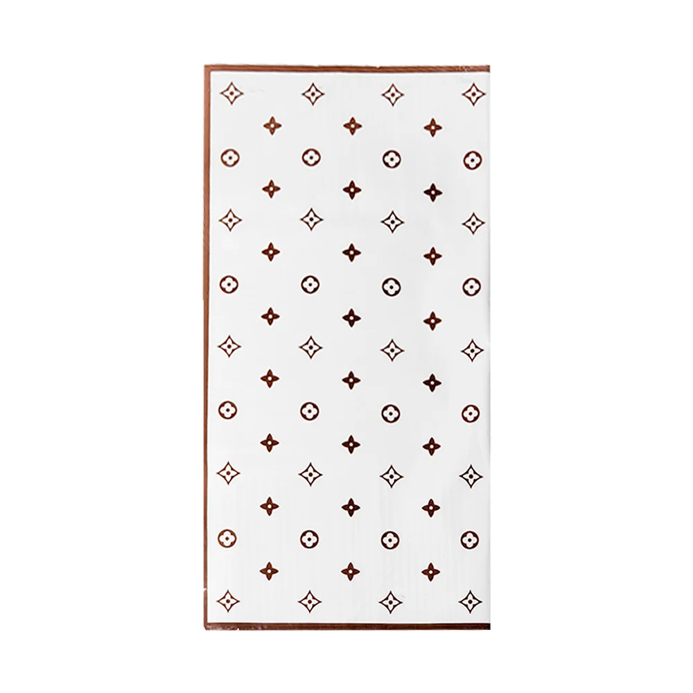 Paquete con 20 pliegos de papel coreano con estampado tipo monograma, variedad de colores / bt-1358-186