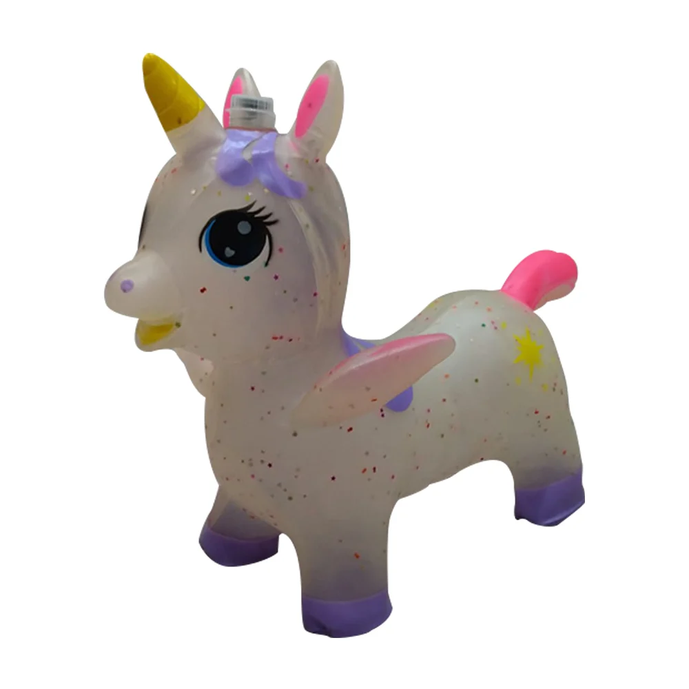 1pza unicornio inflable montable para niños con luz y sonido, variedad de colores / bt-1549