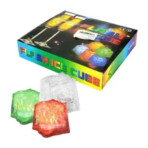 Caja con 12 cubos de hielo, grandes, con luz RGB / flash ice cube / b…