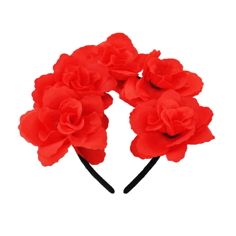 1pzas Diadema de flores grandes para disfraz de catrina, variedad de colores / bt-1838