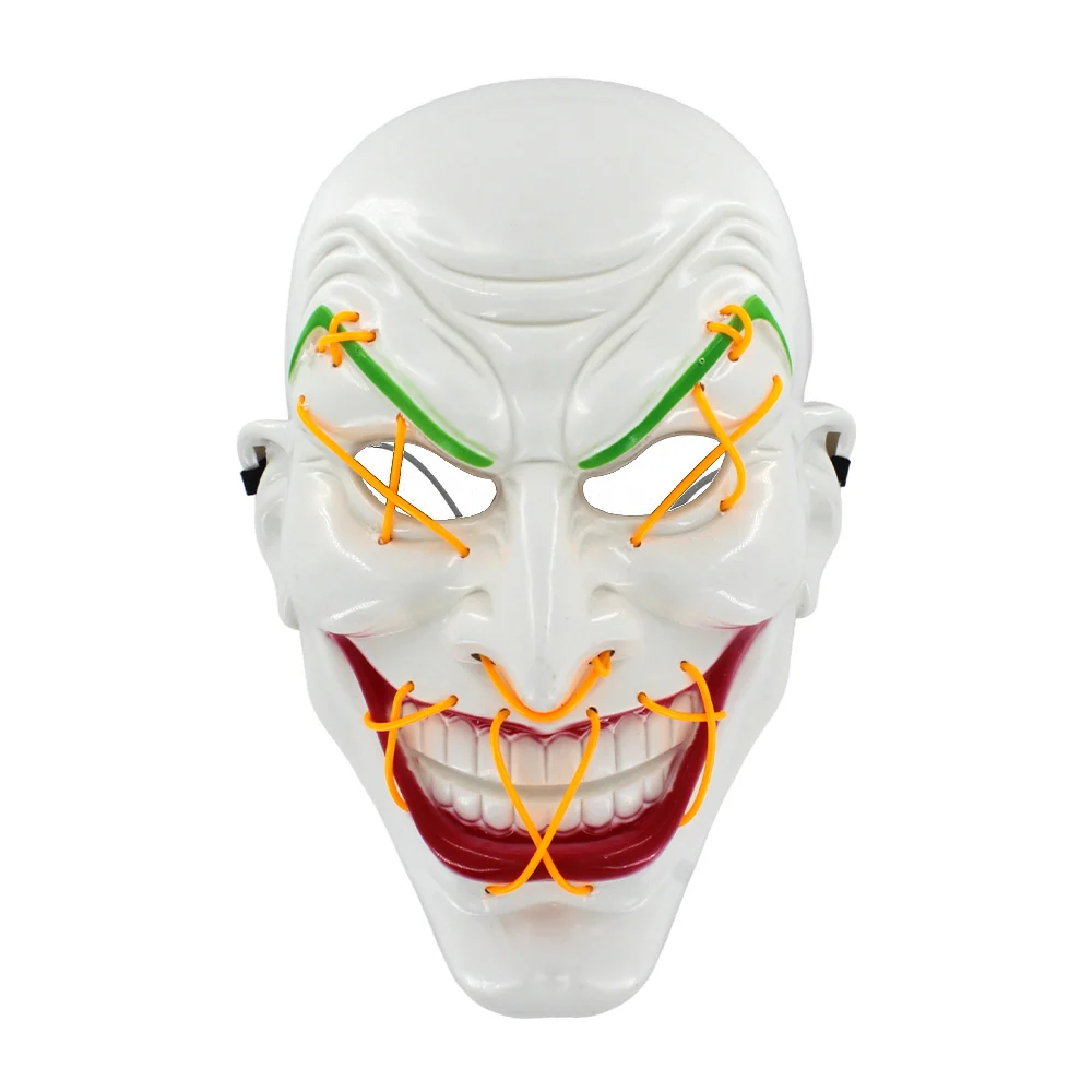 1pza Mascara led con diseño de payaso joker, variedad de colores / gui-2427
