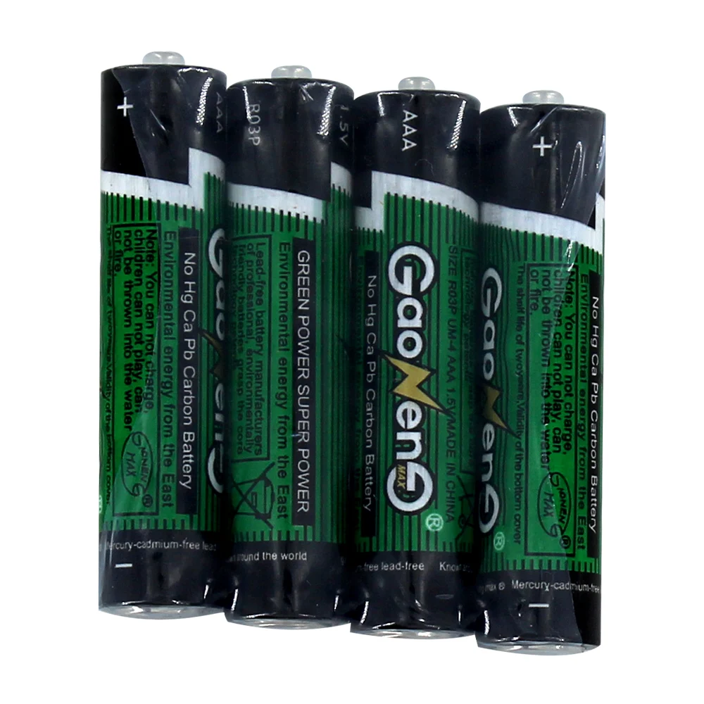 Blíster con 4 pilas gao eng triple a, 1.5v / aaa r03p