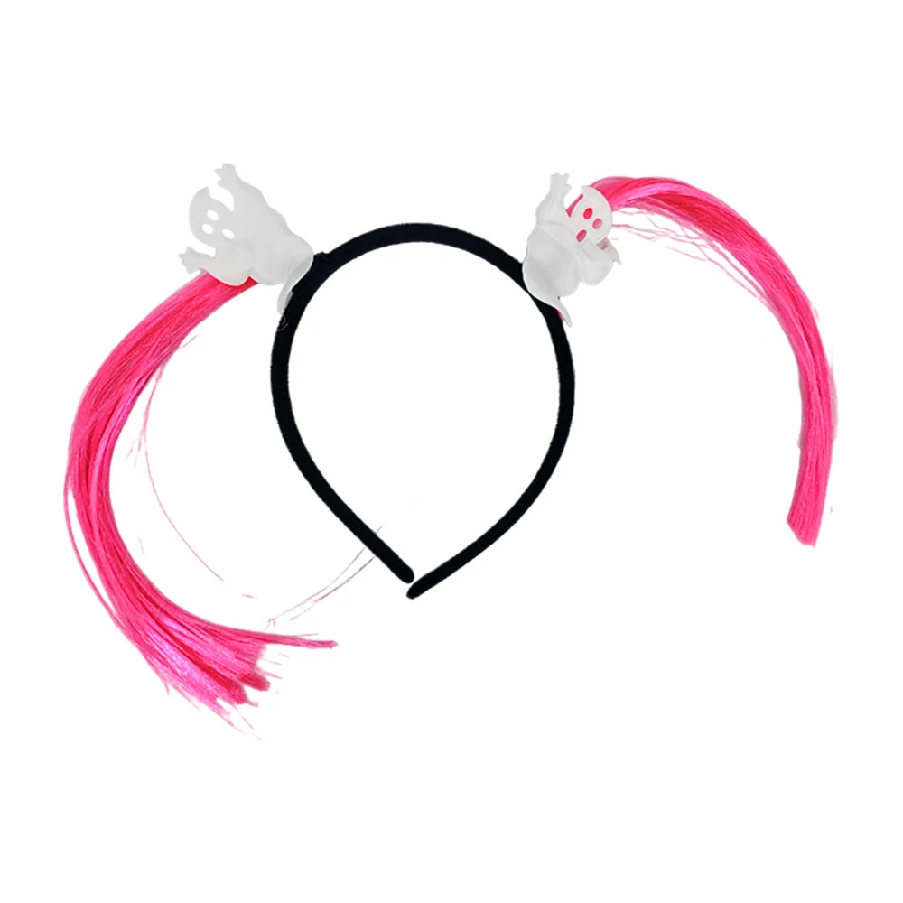 1pza Diadema para el cabello con figuras de halloween + mechones sintéticos, variedad de modelos