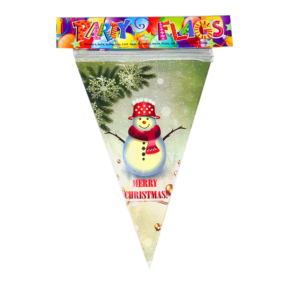 Banderín banner navideño de 2.5m con 10 piezas y diseño de merry christmas!, variedad de modelos / party flags / 511802