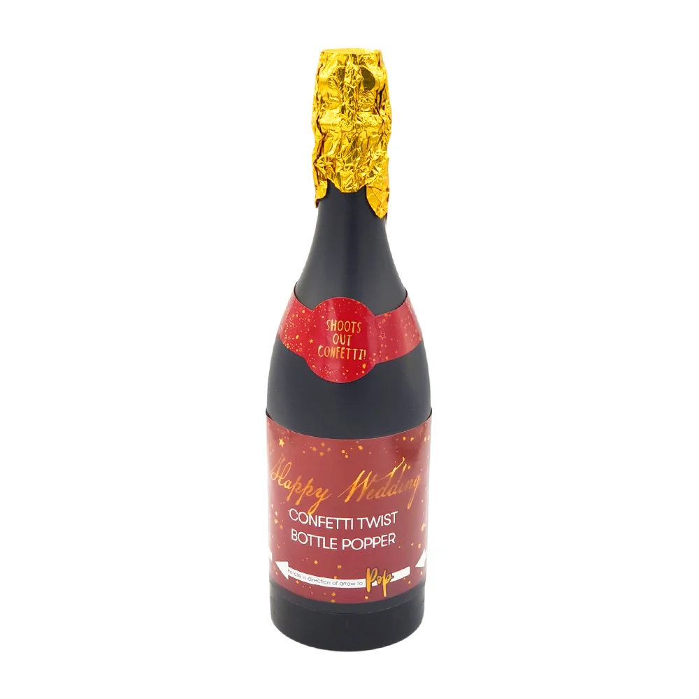 Bazuca / cañón lanza confeti con forma de botella de vino / confetti twist bottle popper / m1001-2a-1 / bt-2801