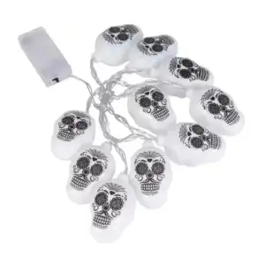 Serie guirnalda led de pila con diseño de calavera catrina - catrin, …