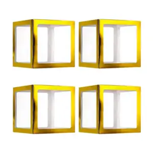 Paquete con 4 cajas grandes plegables para globo para fiesta de color…
