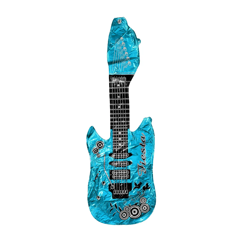 1pza Globo metálico en forma de guitarra, 77cm, variedad de colores / g-0058