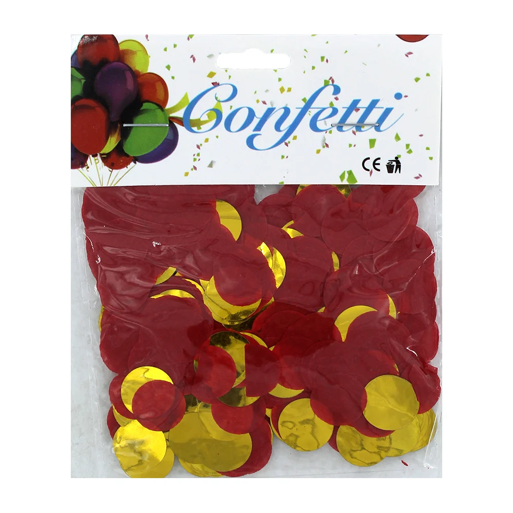 1pza Sobre confeti grande de papel y color dorado metálico confetti, variedad de colores / bt-863
