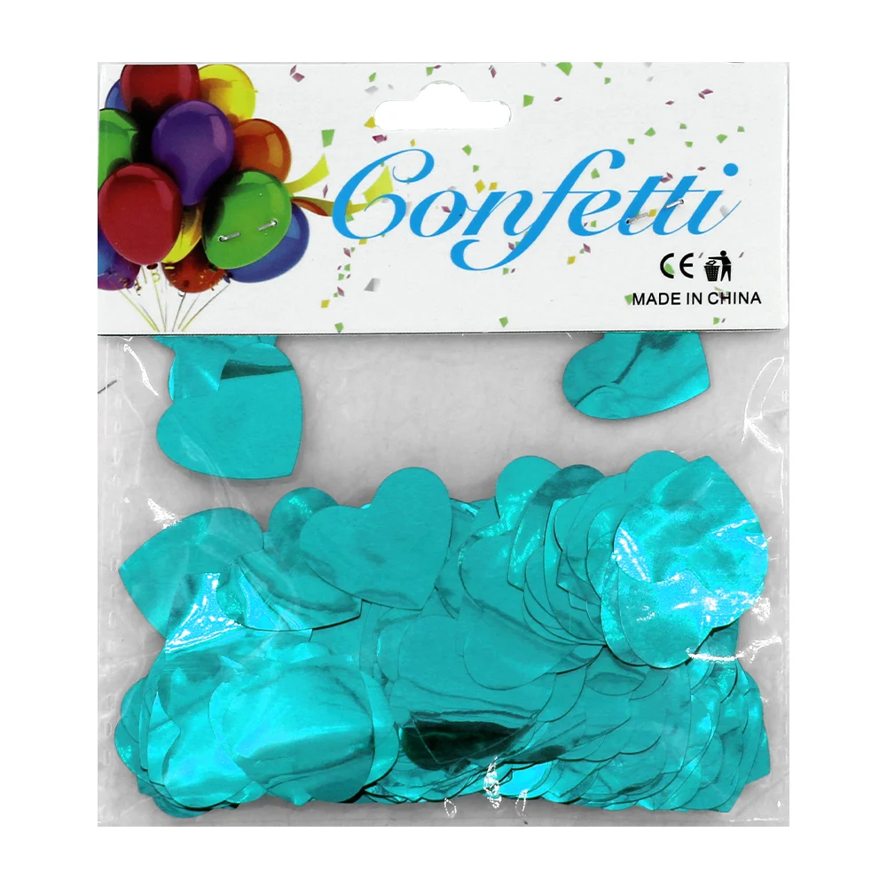 1pza Sobre de confeti grande color metálico con forma de corazón confetti, variedad de colores / bt-865