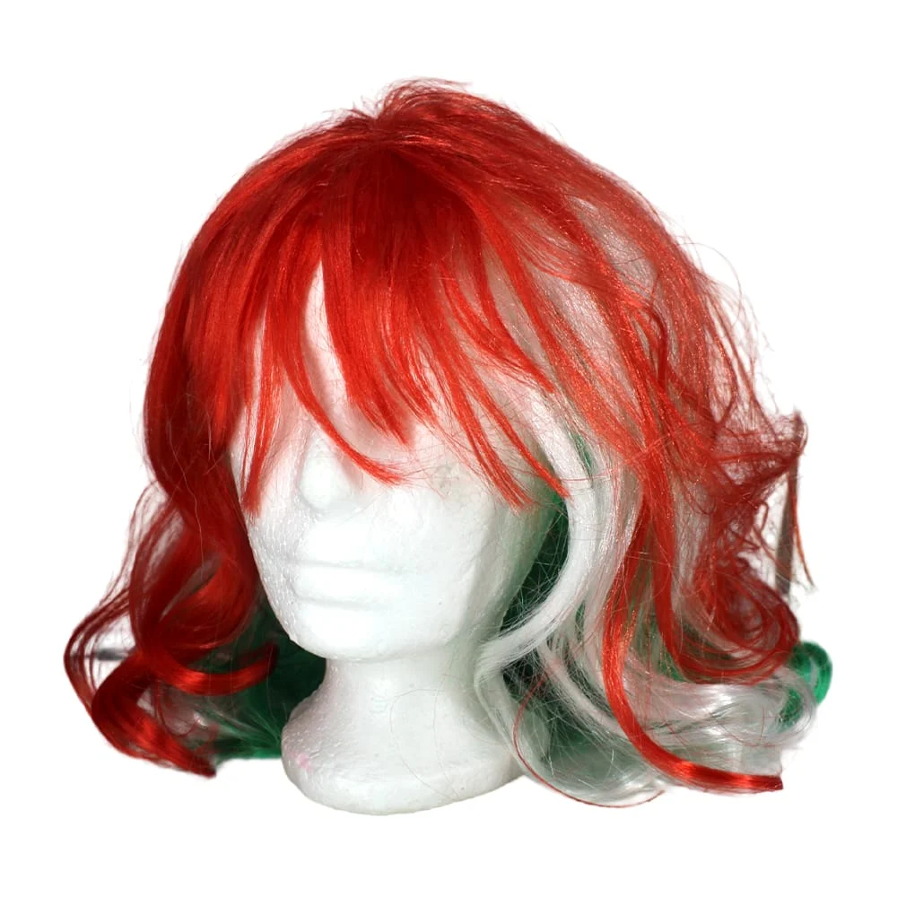 Peluca para fiesta tricolor de cabello rizado / bt-jf013