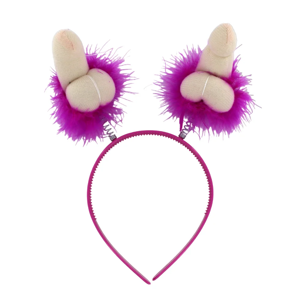1pza Diadema para despedida de soltera con diseño de penes con plumas