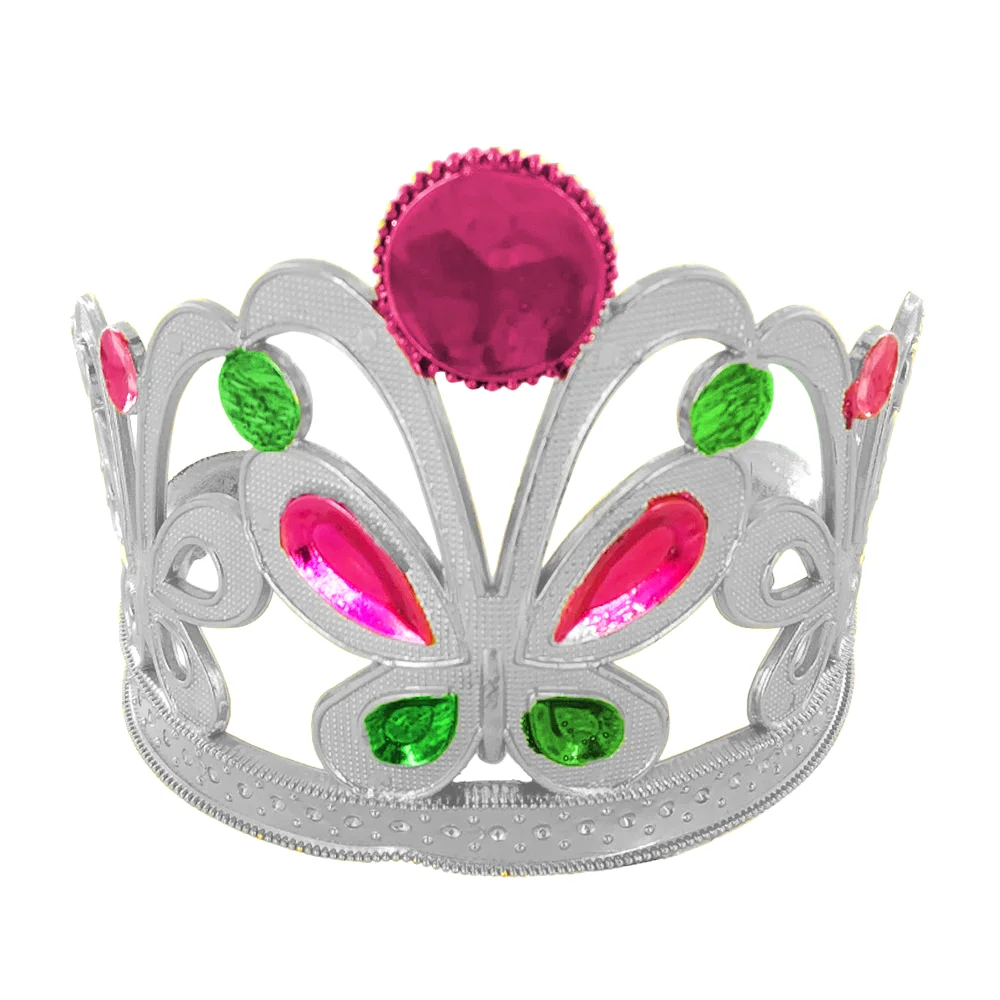 1pza Corona de princesa diseño de mariposa, variedad de colores / bt-pt036c
