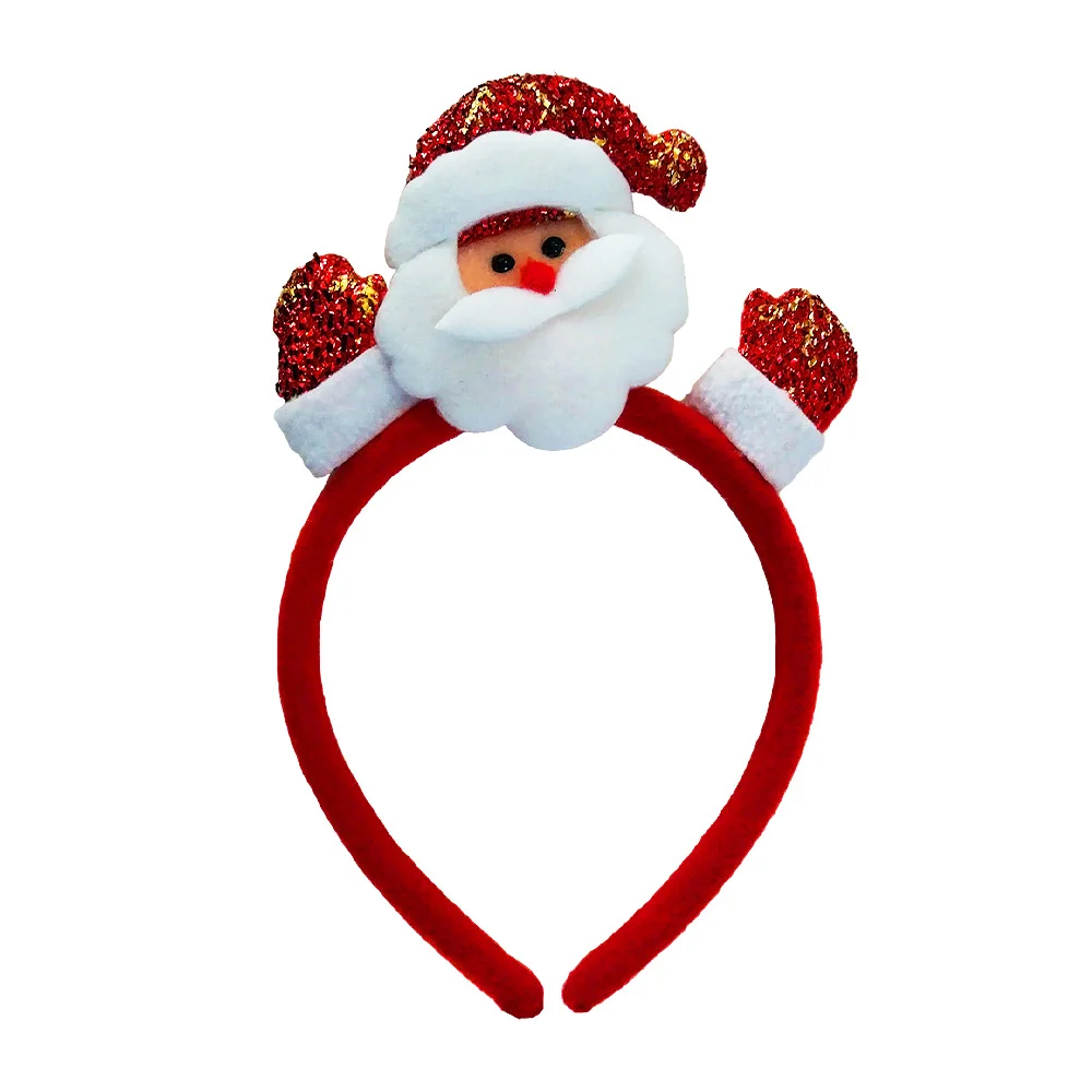1pza Diadema temática navideña con personaje navideño afelpado, variedad de diseños / bt-s2027