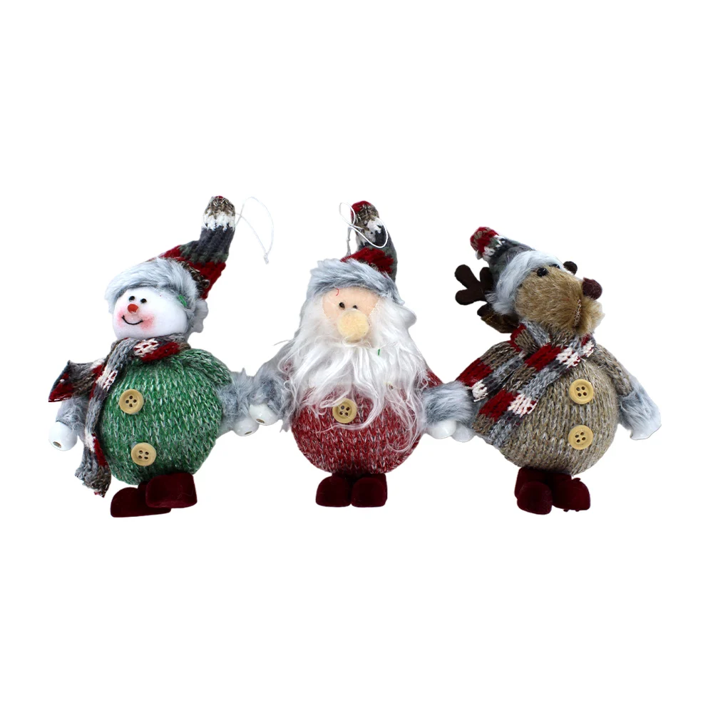 1pza Adorno colgante feliz navidad diseño personaje navideño afelpado con forma de esfera, variedad de modelos / bt-s2099