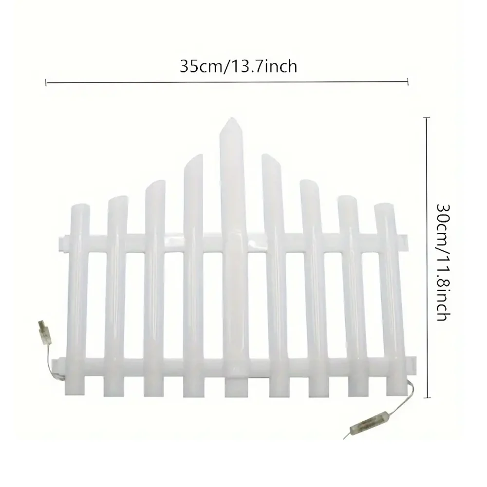 Cerca con luces cálidas para decoración de jardín fence light + panel solar para carga / bt-s2157