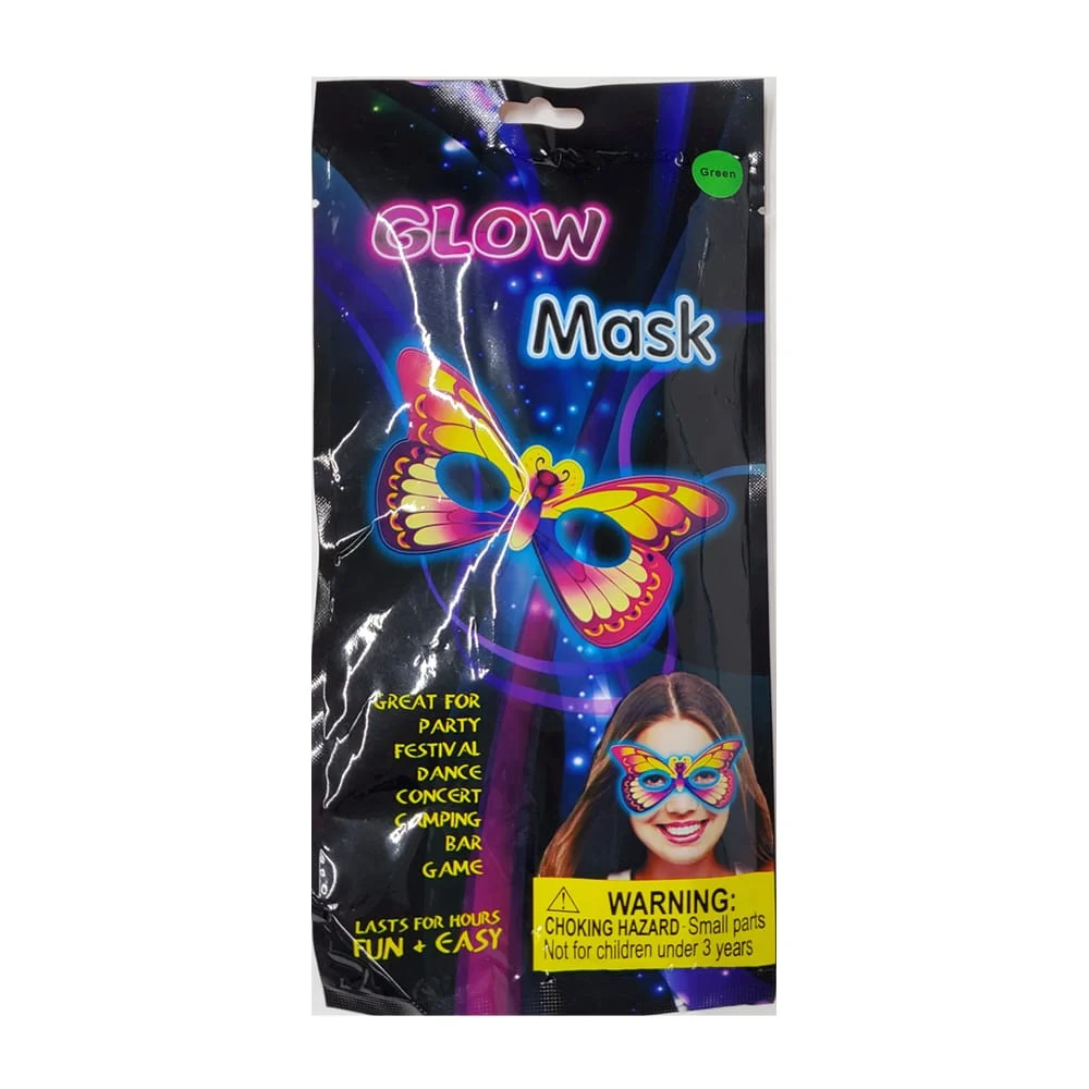 1pza antifaz/mascara para fiesta tipo barra de luz glow mask, variedad de colores y diseños / bt-ygb13 / y-b22