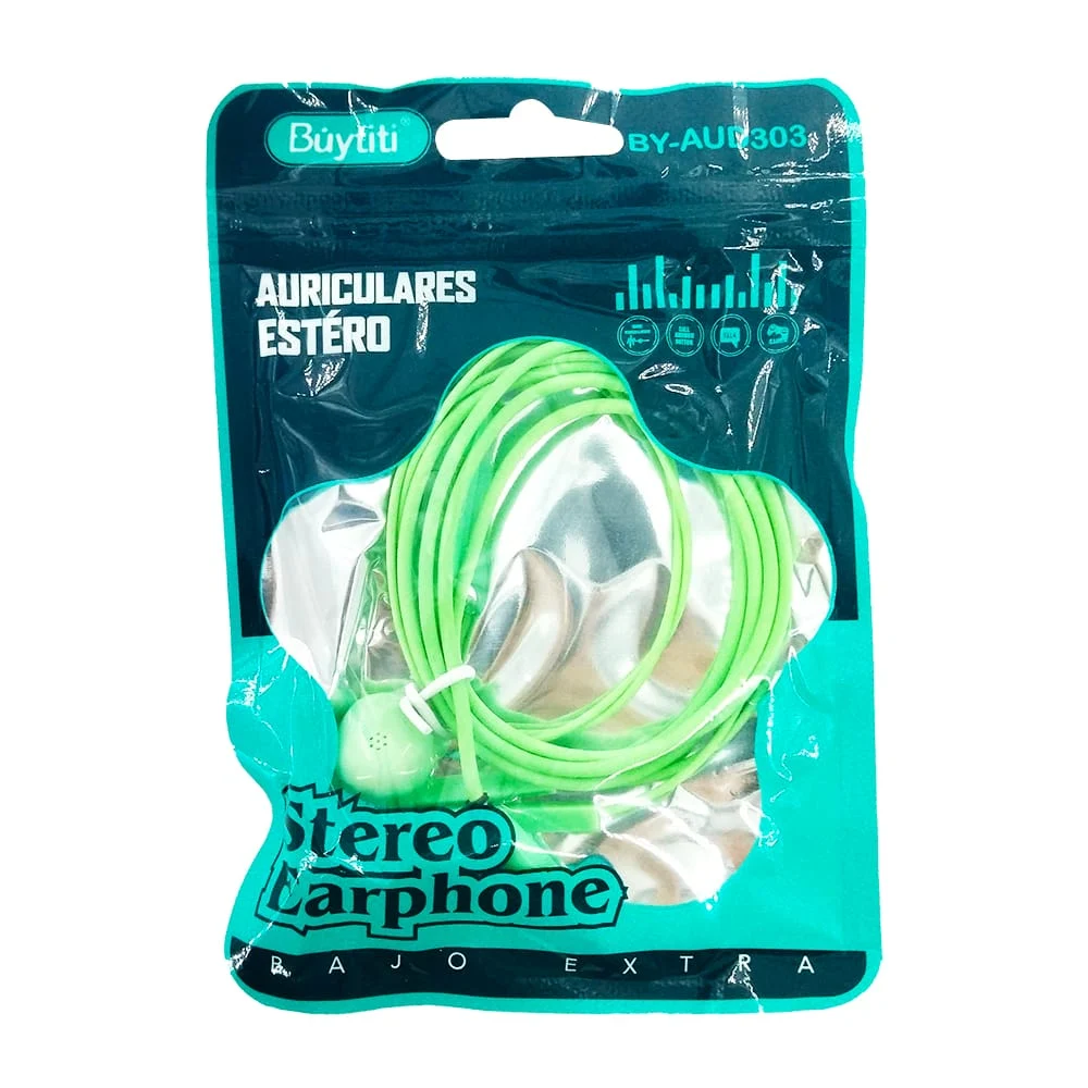 Audífonos alámbricos con manos libres y entrada 3.5mm, variedad de colores / by-aud-303