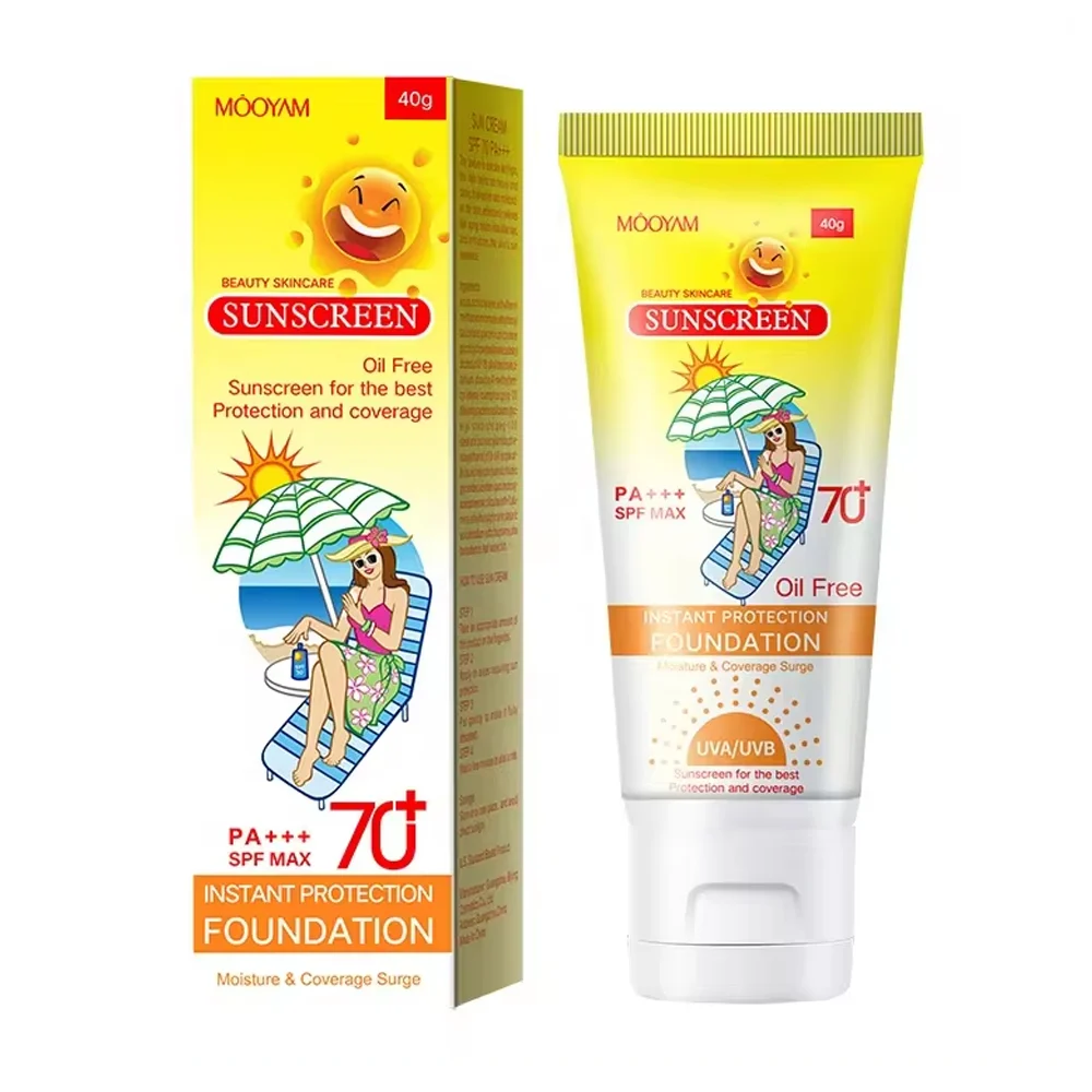 Protector solar en crema FPS 70, sin sensación grasosa. Pa +++, sin aroma de 40ml / sunscreen
