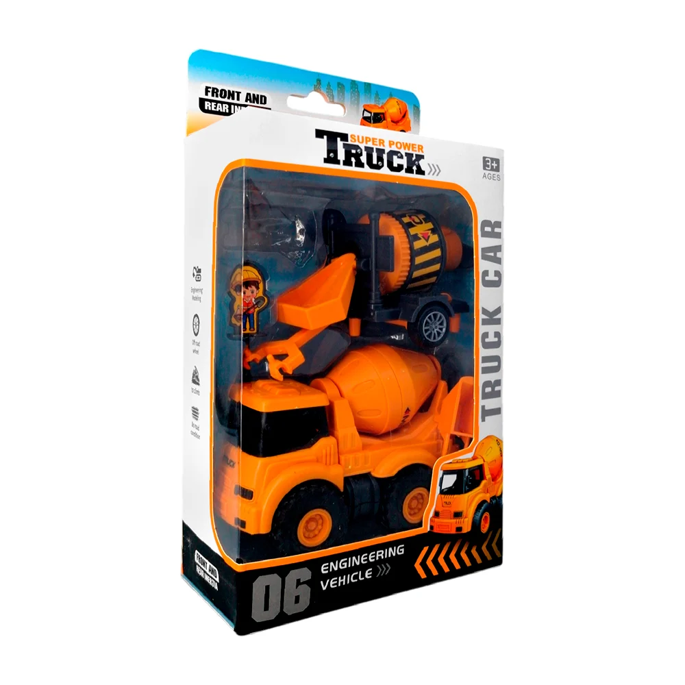 Camión de construcción con diseño de mezcladora y accesorios de obra / super power truck