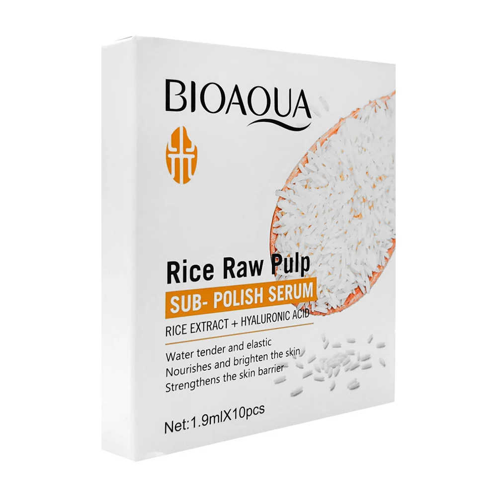 Paquete con 10 ampolletas de extracto de pulpa de arroz para el cuidado de la piel / bioaqua / bqy96506