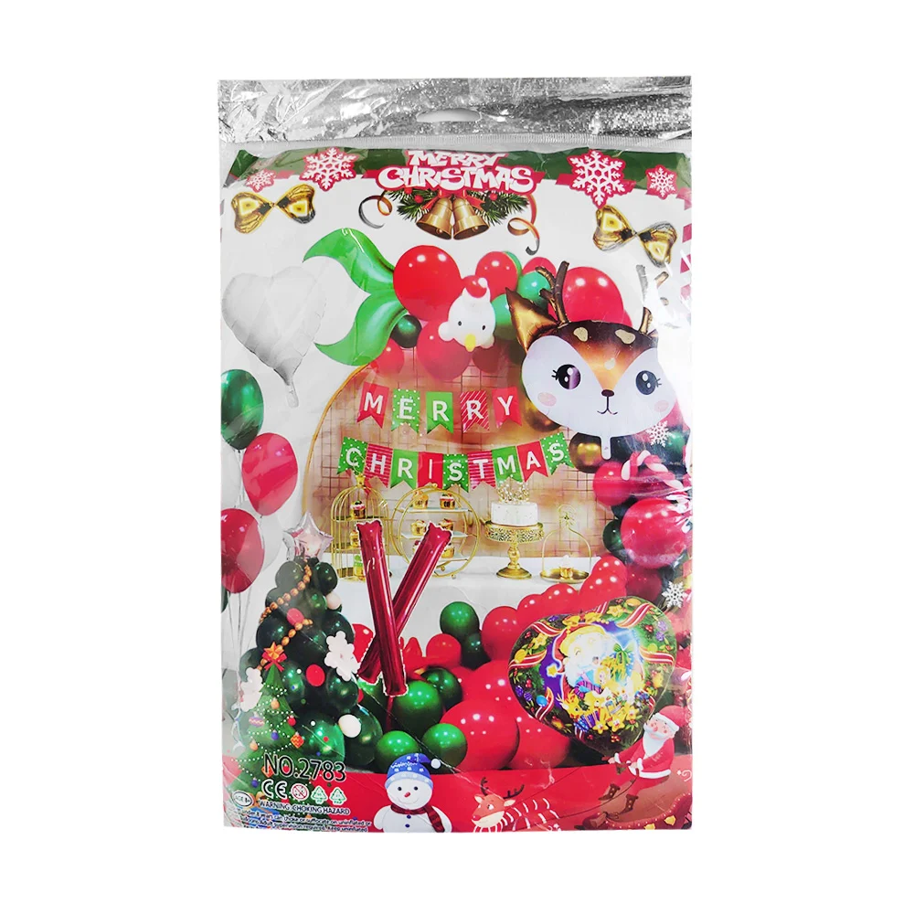 Set de globos para decoración navideña de diversos tamaños y modelos / merry chrismas / 2783 / 2791 / 2788 / 2785