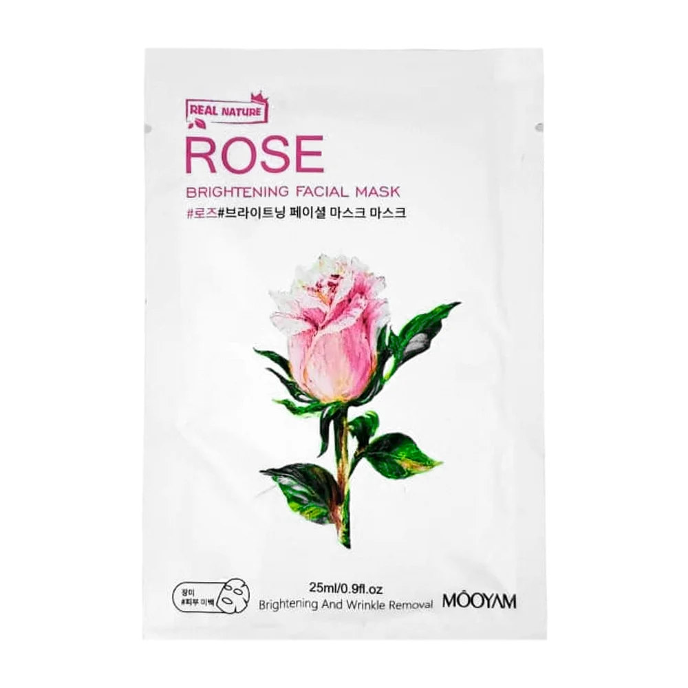 Mascarilla facial iluminadora con extracto de rosas, 25ml / rose / by004