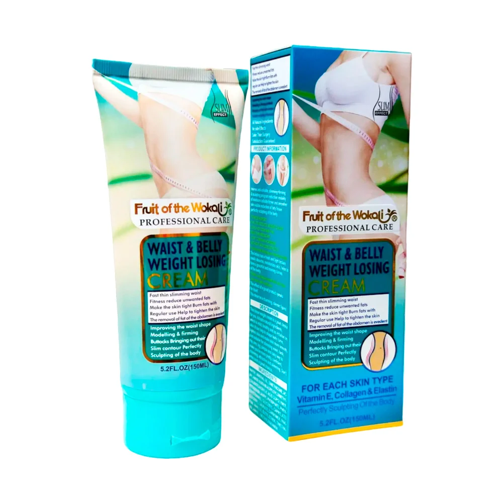 Crema adelgazante y reafirmante para cintura con vitamina e, colageno y elastina 150ml / slim effect