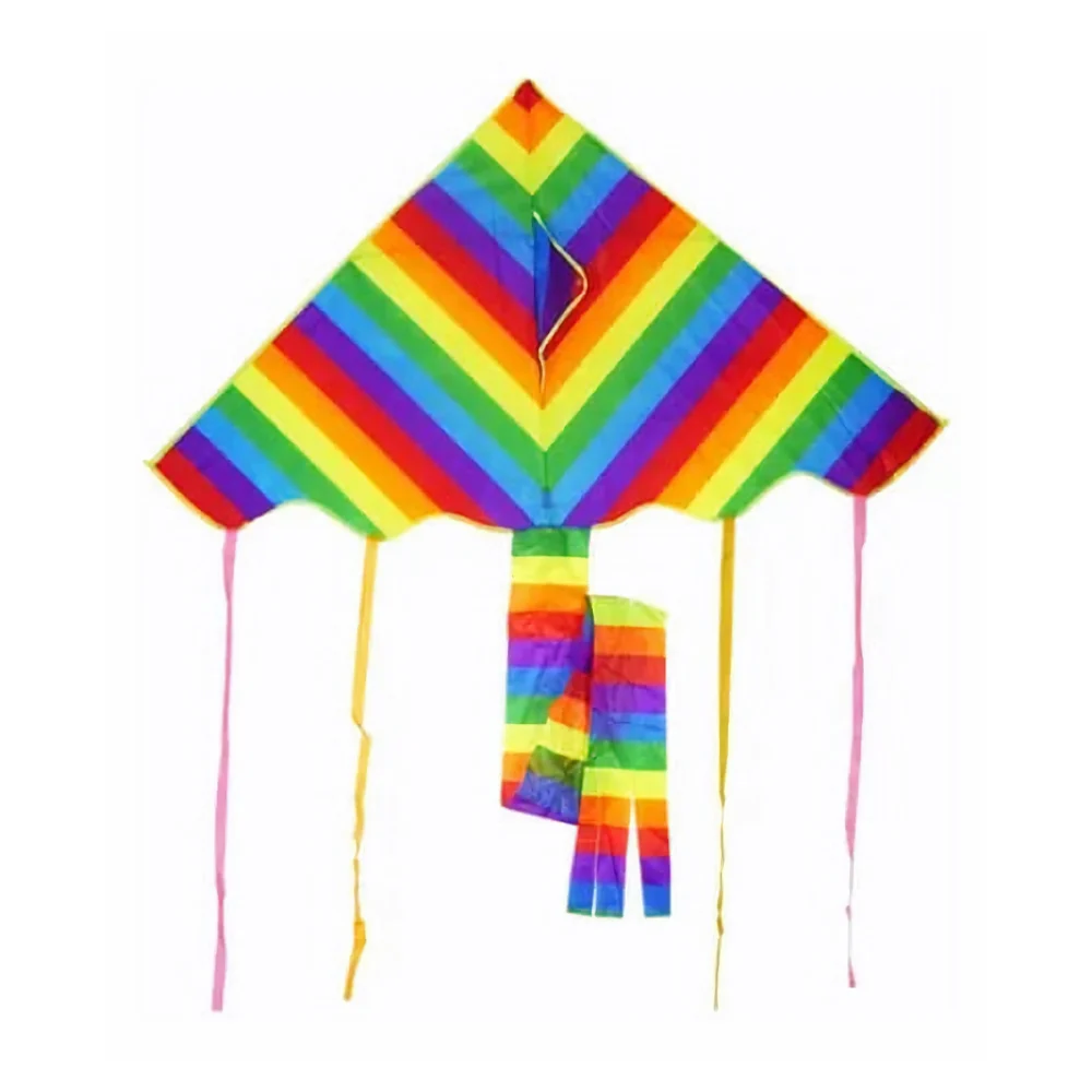 1pza Cometa papalote grande, con estampado estilo arcoíris, variedad de usos / 135x70cms / c1754
