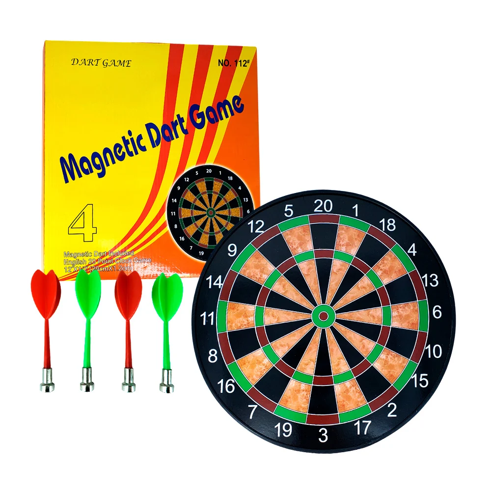 Juego de tiro al blanco con tablero y 4 dardos magnéticos, 29cm x 1.2cm / magnetic dart game
