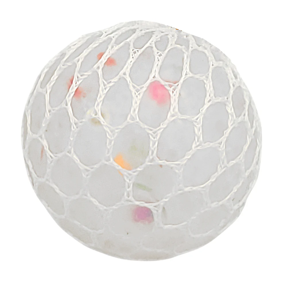 1pza Bola tipo uvas, squeeze antiestrés, con malla de tela, variedad de usos / 6cms / c2622